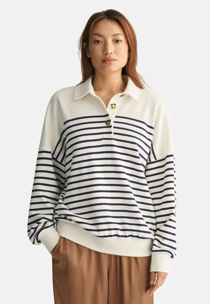 Рубашка-поло BRETON STRIPED RUGGER GANT, цвет cream