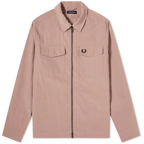 Куртка Fred Perry Zip Overshirt, цвет Dark Pink