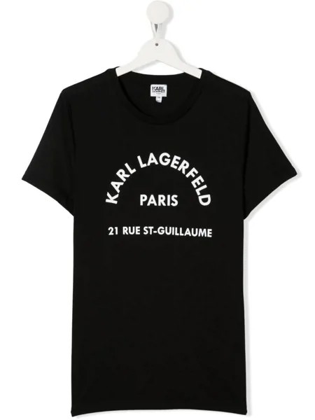 Karl Lagerfeld Kids футболка с принтом Rue St-Guillaume