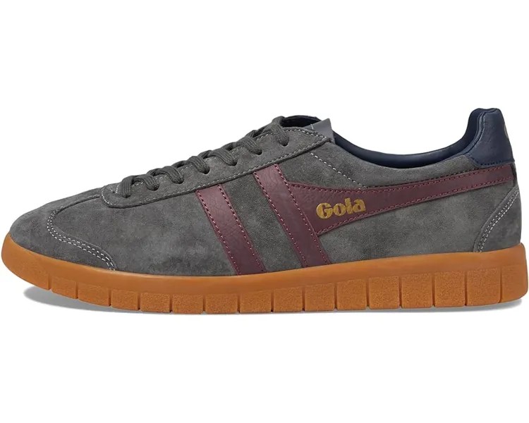 Кроссовки Gola Hurricane Suede, цвет Ash/Burgundy/Navy/Gum