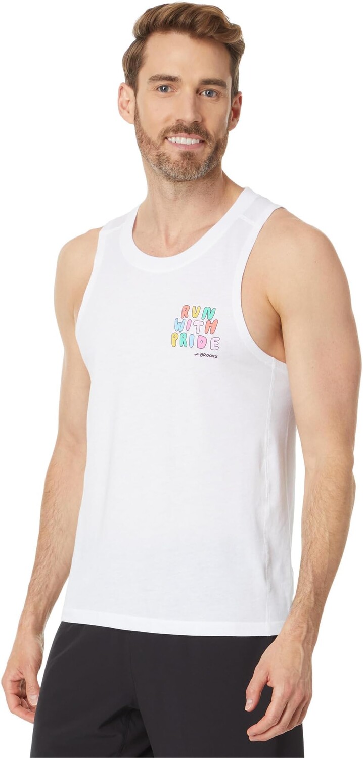 Пуловер Brooks Distance Tank 2.0, цвет White Run Proud 23