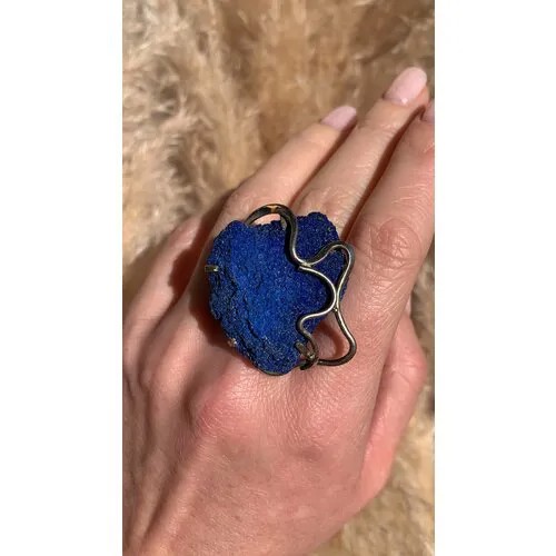 Кольцо True Stones, азурит, размер 20, синий