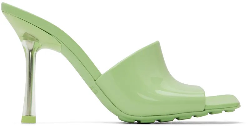 Зеленые босоножки на каблуке Pudding Bottega Veneta
