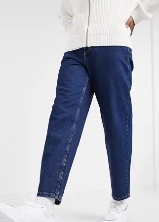 Темно-синие выбеленные джинсы прямого кроя в стиле 90-х Reclaimed Vintage Inspired-Голубой