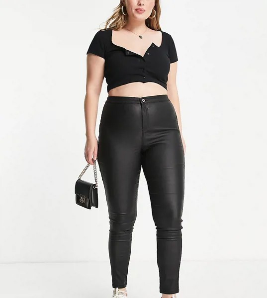 Черные джинсы скинни с покрытием Missguided Plus Vice-Черный