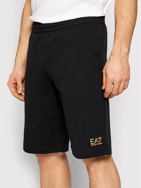 Спортивные шорты regular fit Ea7 Emporio Armani, черный