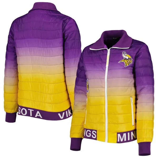 Женская куртка-пуховик с молнией во всю длину The Wild Collective, фиолетовая/золотая Minnesota Vikings