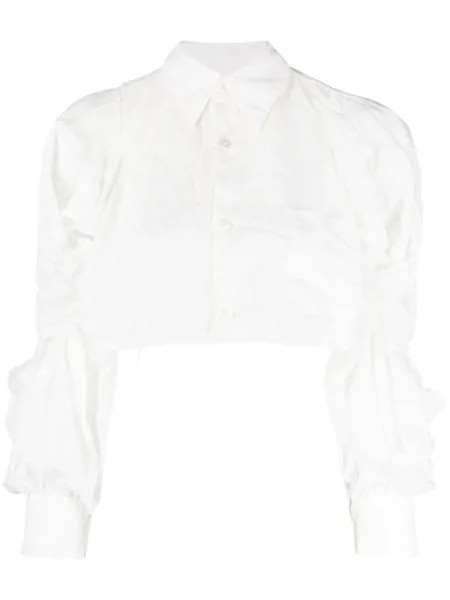 Comme Des Garçons Comme Des Garçons укороченная рубашка с эффектом потертости
