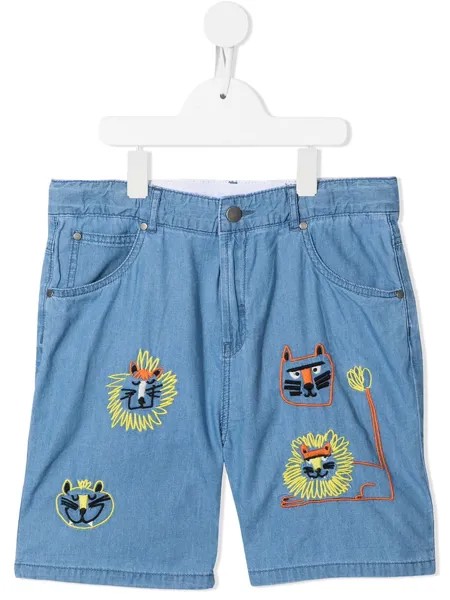 Stella McCartney Kids шорты с вышивкой