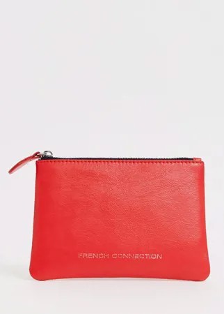 Кожаный кошелек для монет French Connection-Красный