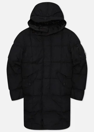 Мужская куртка парка C.P. Company Flatt Nylon Down, цвет чёрный, размер 52