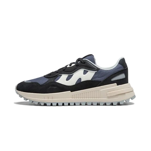 Кроссовки LINING ChengFeng Lifestyle Shoes Men Low-top Dark Night Black / Curtain Mountain Blue, голубой
