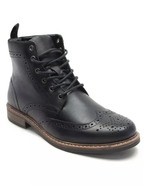 Черные кожаные ботинки броги до щиколотки Thomas Crick dixon
