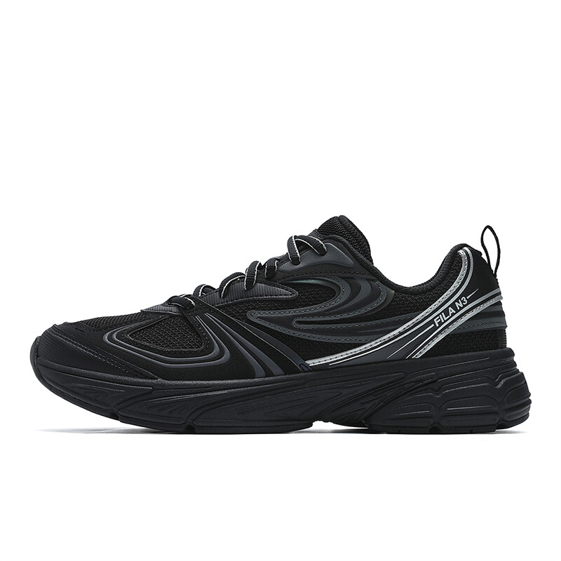Кроссовки FILA Lifestyle Shoes Women's Low-top Black/Shadow Black Grey, черный