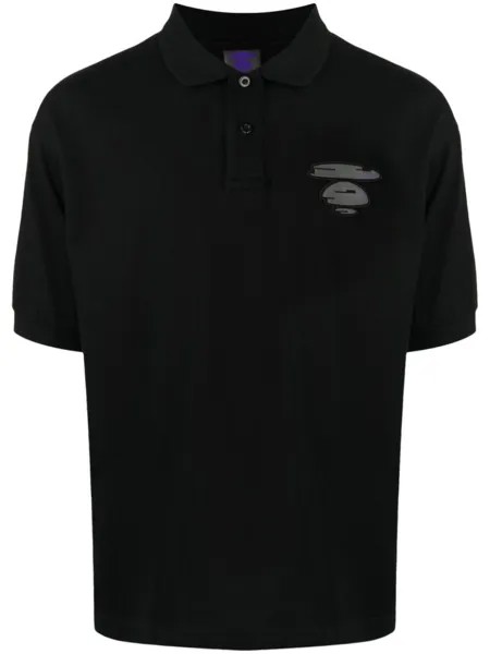 Рубашка поло с графичным принтом AAPE BY *A BATHING APE, черный