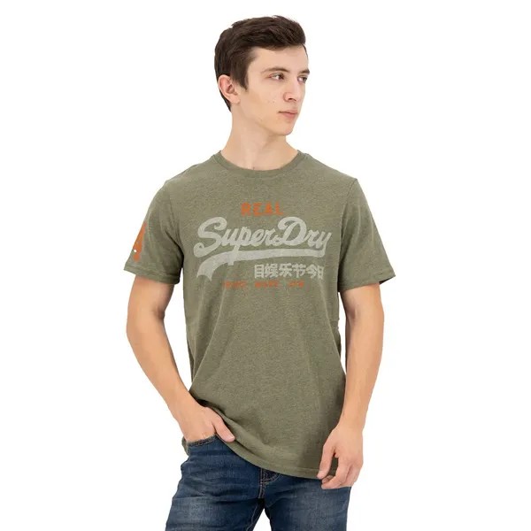 Футболка Superdry Vintage Vl Classic T-shirt, зеленый