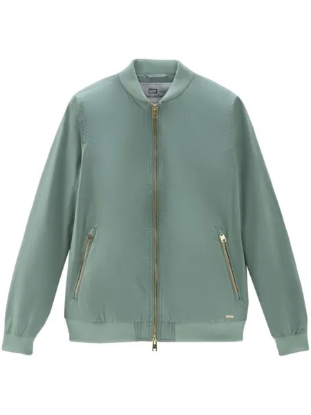 Woolrich бомбер Charlotte на молнии, зеленый