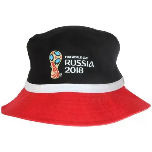Яркий мужской головной убор 100% хлопок, панама, защита от солнца, шляпа, FIFA черно-красная, сделано в России