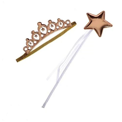 Карнавальный набор «Принцесса», 2 предмета: корона, жезл