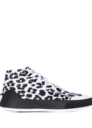 Adidas by Stella McCartney высокие кеды Treino с леопардовым принтом