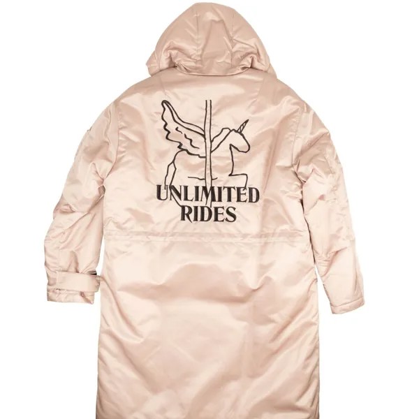 Пыльно-розовая парка 'Unlimited Rides' Marcelo Burlon, розовый
