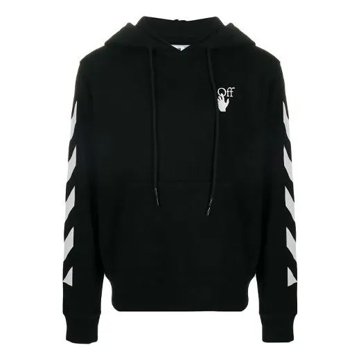 Толстовка OFF-WHITE Diagonal Stripes Mens Logo Long Sleeve Sweater, черный