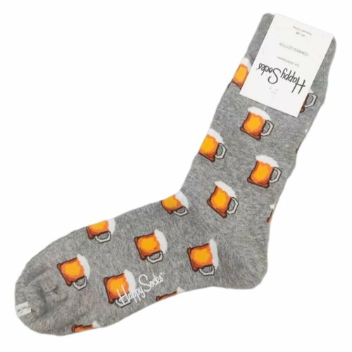 Носки Happy Socks, размер 41-46, желтый, серый