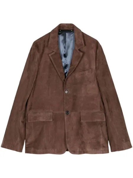 Paul Smith однобортный кожаный пиджак, коричневый