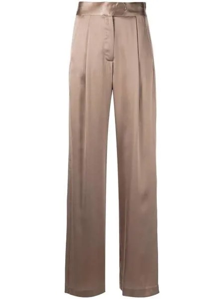 Michelle Mason атласные брюки широкого кроя