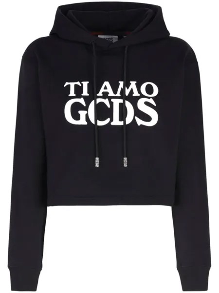 Gcds укороченное худи Ti Amo, черный