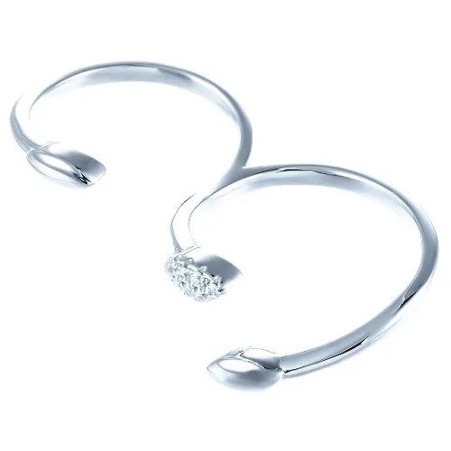 Кольцо ELEMENT47 серебро, 925 проба, фианит, размер 17
