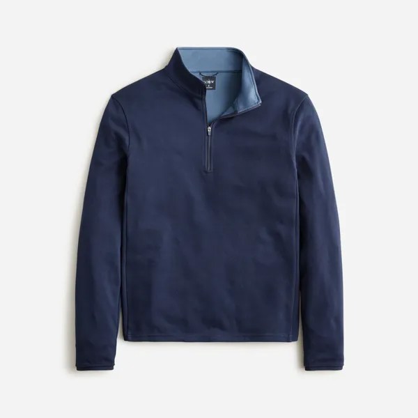 Функциональный свитер с полумолнией и технологией Coolmax J.Crew, синий