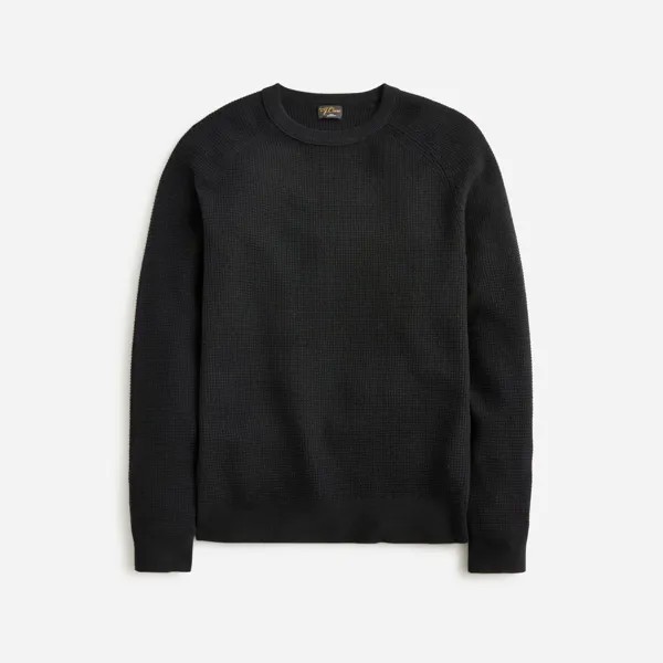 Кашемировый вафельный свитер J.Crew, черный