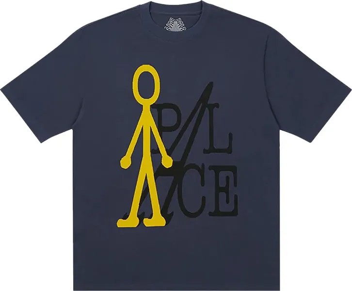 Футболка Palace Diet Bredda T-Shirt 'Navy', синий