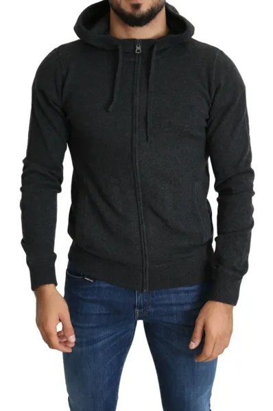 DOLCE - GABBANA Серый свитер с капюшоном и полной молнией, кашемир IT48/ US38 /M Рекомендуемая розничная цена 1800 долларов США