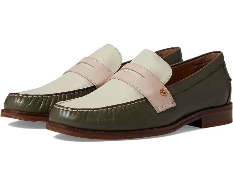 Лоферы Cole Haan Lux Pinch Penny Loafer, цвет Tea Leaf/Egret/Rosewater Leather