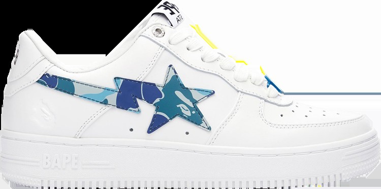 Кроссовки Wmns Bapesta ABC Camo - Blue 2022, белый