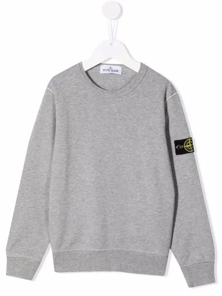 Stone Island Junior толстовка с нашивкой-логотипом