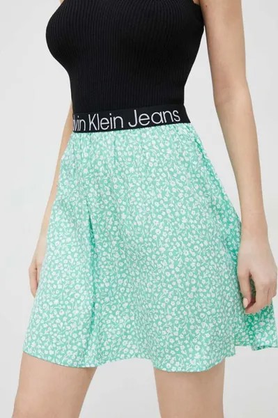 Юбка Calvin Klein Jeans, зеленый