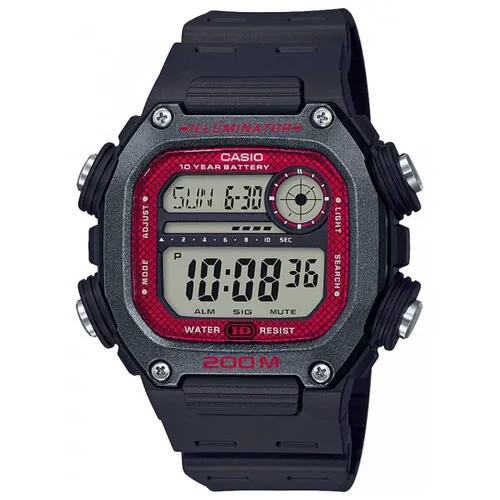 Наручные часы CASIO Collection DW-291H-1B, черный, красный