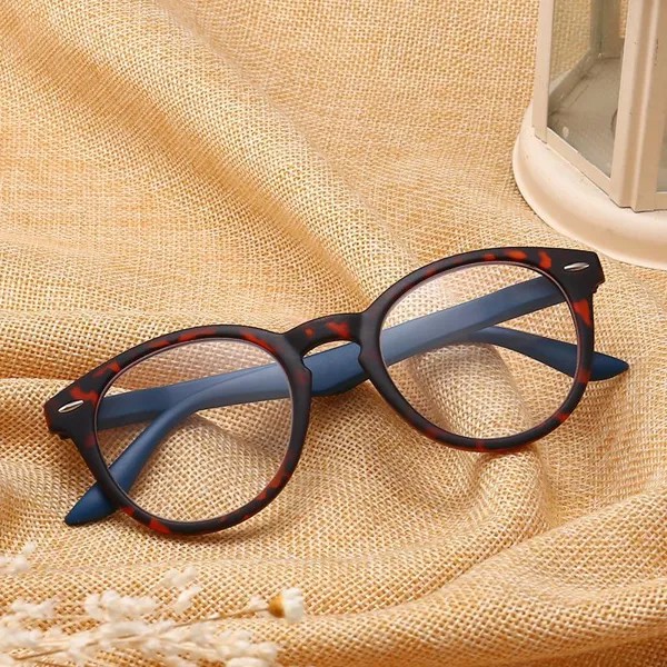 DUBERY Ретро очки для чтения PC Полнокадровые очки для чтения Унисекс HD Рисовый гвоздь Круглая рамка Очки для чтения