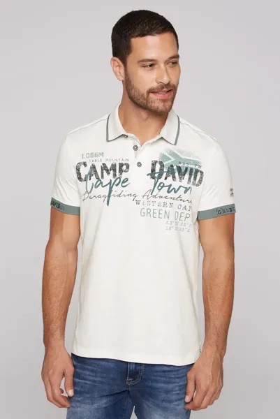 Рубашка-поло CAMP DAVID, хлопок, белый