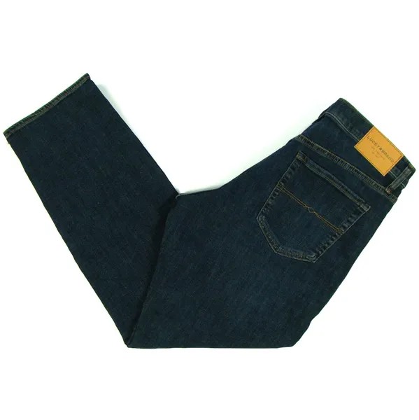 Узкие джинсы Lucky Brand 121 РАЗМЕР 36 x 32 ТЕМНО-СИНИЙ Узкий крой Прямые штанины со средней посадкой