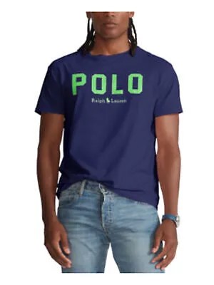 Мужская темно-синяя футболка с графическим логотипом POLO RALPH LAUREN, классический крой, размер XL