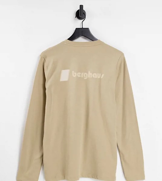 Бежевый лонгслив с логотипом спереди и сзади Berghaus Heritage – эксклюзивно для ASOS-Коричневый цвет