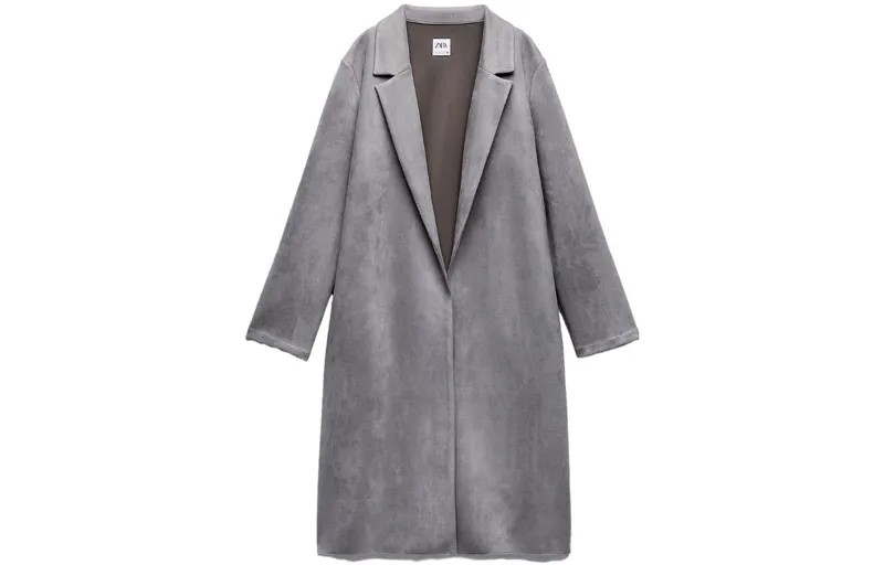Пальто женское светло-серое Zara