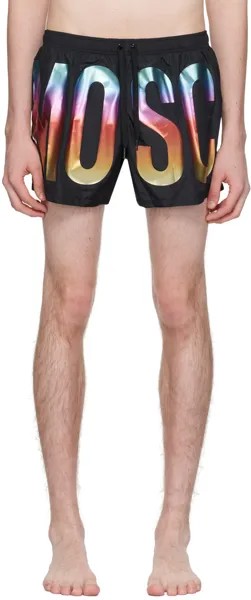 Черные шорты для плавания с принтом Moschino, цвет Fantasy print/Black