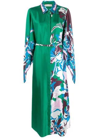 Emilio Pucci платье-рубашка с длинными рукавами и драпировками