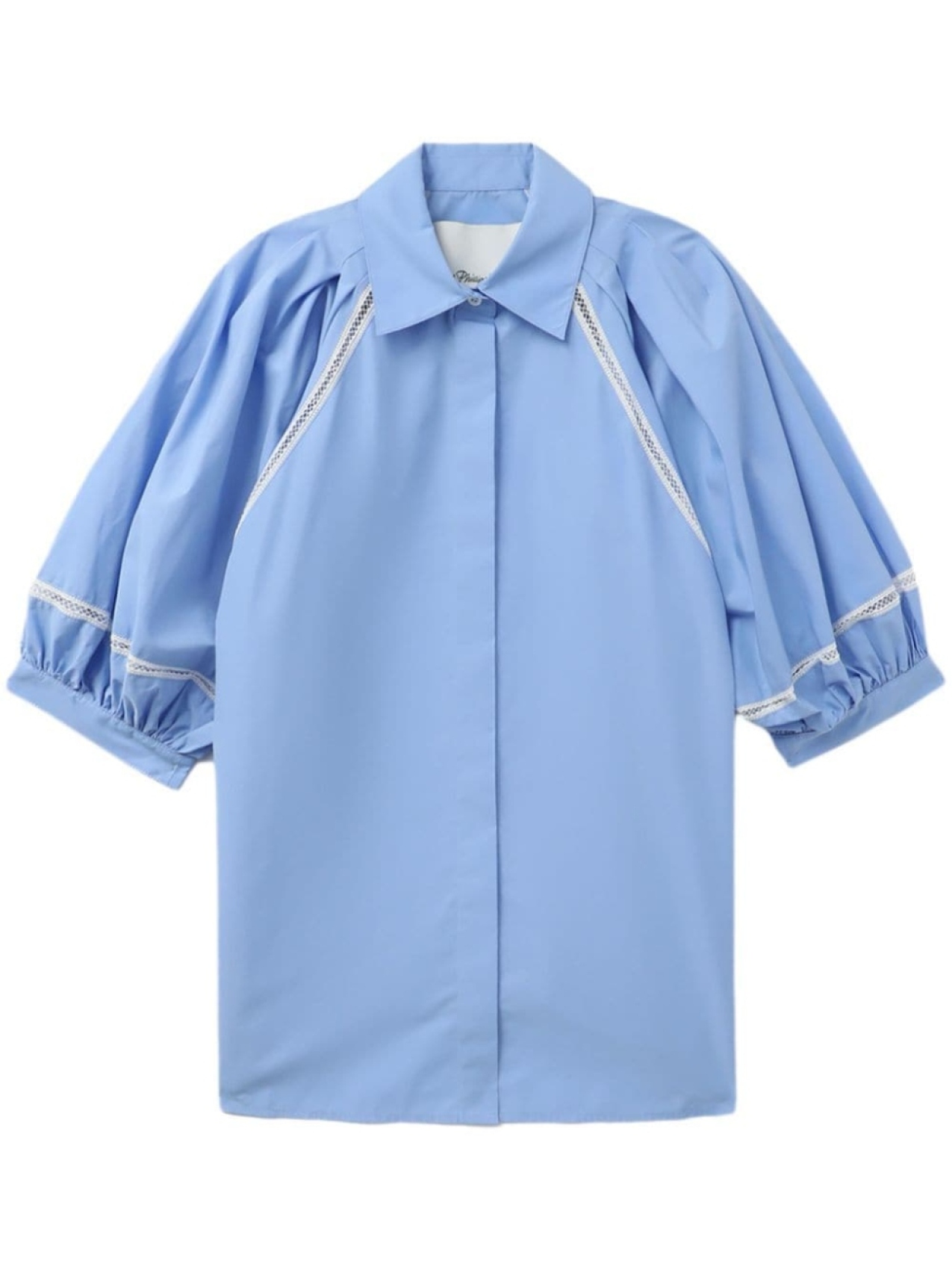 Рубашка с заостренным воротником 3.1 Phillip Lim, синий