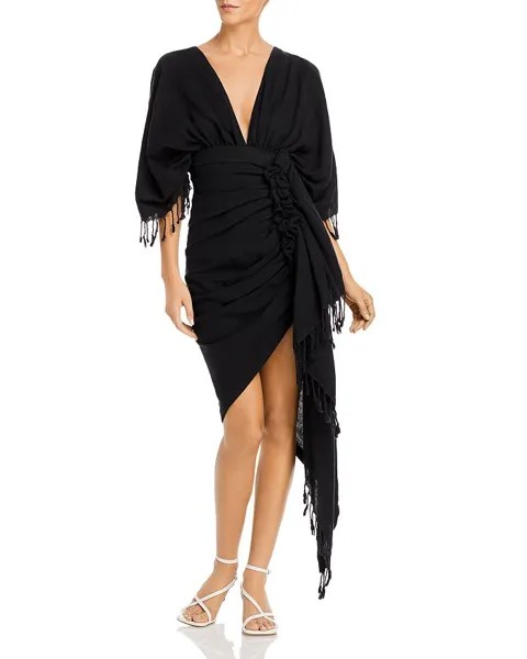 Асимметричное присборенное платье Luma Swim Cover-Up JUST BEE QUEEN